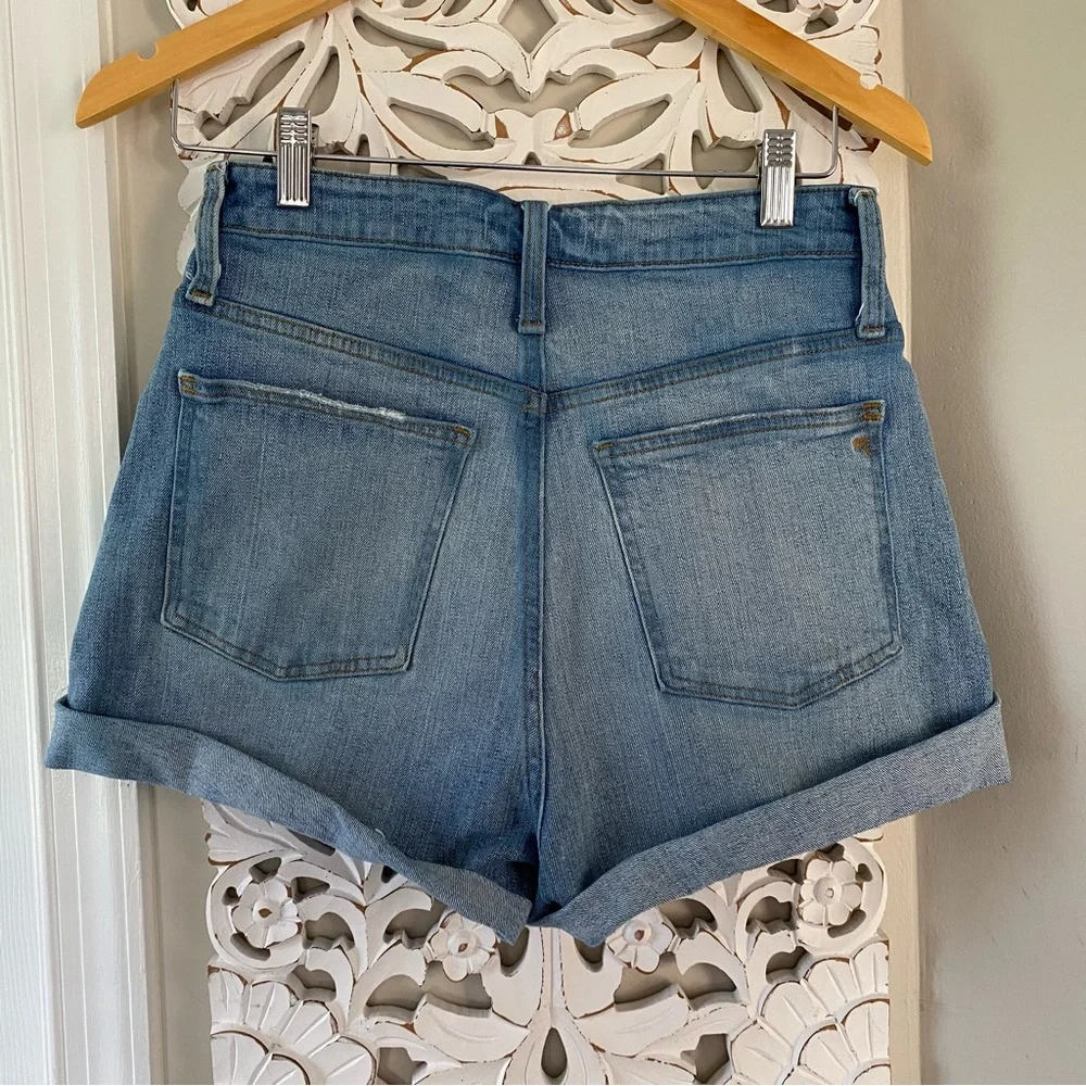 Madewell The Curvy Perfect Vintage Denim Jean Shorts Rolled Hem Sz 26 Boho - Picture 7 of 9